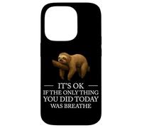 Perezoso Inspirador Lazy Monday Cita Mentalidad Positiva Amor Propio Carcasa para iPhone 14 Pro