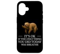 Perezoso Inspirador Lazy Monday Cita Mentalidad Positiva Amor Propio Carcasa para iPhone 16