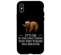 Perezoso Inspirador Lazy Monday Cita Mentalidad Positiva Amor Propio Carcasa para iPhone X/XS