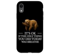 Perezoso Inspirador Lazy Monday Cita Mentalidad Positiva Amor Propio Carcasa para iPhone XR