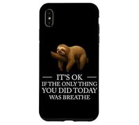 Perezoso Inspirador Lazy Monday Cita Mentalidad Positiva Amor Propio Carcasa para iPhone XS MAX