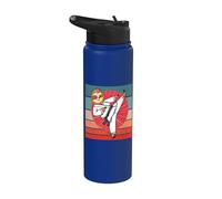 Perezoso Karate Cinturón Negro Amante De Los Perezosos Ninja Stainless Steel Insulated Water Bottle