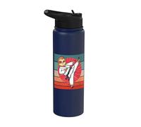 Perezoso Karate Cinturón Negro Amante De Los Perezosos Ninja Stainless Steel Insulated Water Bottle