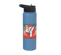 Perezoso Karate Cinturón Negro Amante De Los Perezosos Ninja Stainless Steel Insulated Water Bottle
