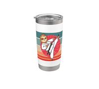 Perezoso Karate Cinturón Negro Amante De Los Perezosos Ninja Vaso térmico de acero inoxidable de doble pared