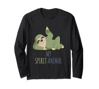 Perezoso mi espíritu animal, vamos a relajarnos y relajarnos, divertido regalo perezoso Manga Larga