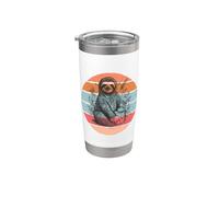 Perezoso Pastel Cumpleaños Vela Floral Animal Lindo Relajado Vaso térmico de acero inoxidable de doble pared