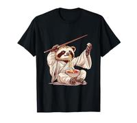 Perezoso Ramen Ninja Fideos japoneses Perezoso Ramen Bowl Karate Camiseta