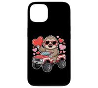 Perezoso San Valentín Monster Truck Sosteniendo Corazón Lindo Amor Diseño Carcasa para iPhone 13