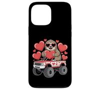 Perezoso San Valentín Monster Truck Sosteniendo Corazón Lindo Amor Diseño Carcasa para iPhone 13 Pro MAX