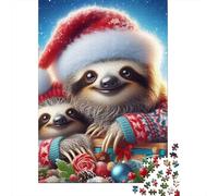 Perezoso Set De 1000 Piezas Papel Reciclado Xmas & Perezosos Puzzle Familiar Aficionados A Los Ocio En Casa Entretenimiento Fin De Semana Fácil Almacenar 70x50cm/1000pcs