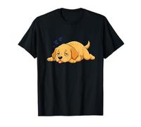 Perezoso Sleepy Puppy Perro Dibujos Animados Zzz Estado Camiseta