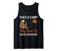 Perezoso Take A Camp My Kind of Social Distancing Camping Gift Camiseta sin Mangas