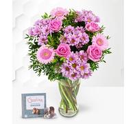Perfección Rosa con chocolates - Ramo de Flores - Regalo Fresco para Cumpleaños o Día de la Madre - Arreglo de Lujo con Entrega al Día Siguiente - Sorpresa Elegante para Ella
