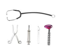 perfeclan 1/12 Casa de muñecas Mini estetoscopio Herramientas de cuidado Accesorios Juego de rol Juego de simulación Juguete Hospital Accesorios Conjunto