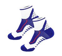 perfeclan 1 par de calcetines gruesos para hombre, calcetines tobilleros para deportes atléticos transpirables suaves que absorben el sudor para voleibol, sala, Azul