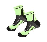 perfeclan 1 par de calcetines gruesos para hombre, calcetines tobilleros para deportes atléticos transpirables suaves que absorben el sudor para voleibol, sala, VERDE