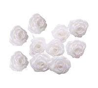perfeclan 10 piezas de decoración de boda, pinza para el pelo, cabezas artificiales para sombreros, Blanco