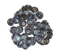 perfeclan 100 piezas de platillos de 1,46 pulgadas, anillos de pandereta Ching, suministros para pandereta, kit de batería Hi-Hat negro, accesorios para fiestas