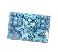 Perfeclan 102 Piezas de Adornos de Bolas de Navidad para La Parte del de Navidad, Decoraciones Irrompibles para El de Navidad, para Coronas, Azul, Individual