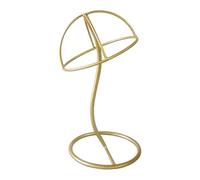 Perfeclan 12 '' Soporte de Exhibición de Peluca de Metal Forma, Estante de Almacenamiento para Sombrero, Dorado