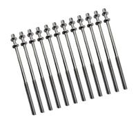 perfeclan 12 Tornillos de Tambor, Varillas de Tensión, Accesorios, Resistentes Al óxido con Arandelas, Piezas de Instrumentos de Percusión, Tornillos de Metal P, Xs