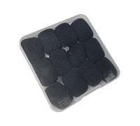 perfeclan 12x Protectores Antiviento para Micrófono de Auriculares, Fundas de Espuma Suaves, Ligeras, Portátiles Y de Repuesto, Fáciles de Usar, Negro 2.7c