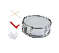 perfeclan 14 Drum Instrumentos musicales profesionales con guantes Instrumento de percusión Baterías musicales para adultos Niños Regalos de vacaciones, Silver 14 Inch