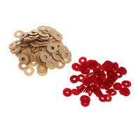 perfeclan 180Pcs Dia 12mm Paper&Felt Piano Front Rail Punchings Shims Balance Washers Repair