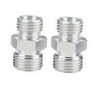 Perfeclan 2 Piezas Adaptador Hidráulico Conector Fittings M14 a M16 Acero Carbono Resistente para Mini Excavadoras Utilizado en Ensamblaje y, 2 Piezas