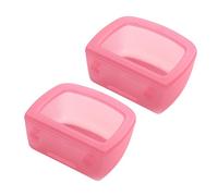 Perfeclan 2 Piezas de para Perros para Jaulas de Alambre O Jaulas, Comedero de Agua Multiusos Sin Derrames, Plato para Beber Y Agua para Perros Pequeños, Rosa
