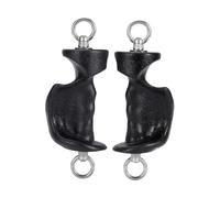 Perfeclan 2 Piezas Empuñaduras de Tracción Mango Reemplazo de Agarre Barra de Fitness Material Resistente Adecuado para Entrenamiento en Casa Gimnasio, Anillos Dobles, 21x8cm
