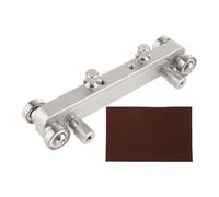 perfeclan 2 Piezas Lijadora de Cejuela de Guitarra Herramienta de Ajuste de Puente Tornillos de Mantenimiento Aleación de Aluminio con Lija Adecuada para, Plata