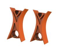 perfeclan 2 tapones para violín para arco para principiantes, accesorios resistentes para instrumentos, accesorio de ayuda didáctica ligera para aprendizaje, Naranja