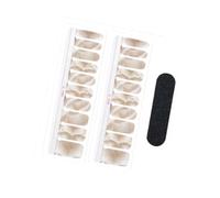 perfeclan 20 pegatinas de esmalte de uñas con envoltura completa, tiras de gel para uñas, parches para uñas, decoraciones para uñas DIY, tiras de esmalte, MarrÓn