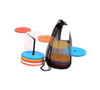 Perfeclan 25 Piezas Conos Planos de fútbol, con Bolsas de Malla y Soporte, Conos Deportivos de Colores Brillantes para Ejecutar Equipos de práctica de ayudas