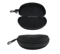 perfeclan 2x Cremallera Portátil de terre de terre Estuches para Anteojos Caja Bolsas de Almacenamiento - Negro