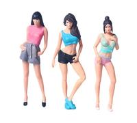 Perfeclan 3 Figuras de niña en Miniatura a Escala 1/64, simulación de Diorama a Escala 1:64, coleccionables, Modelo de pequeñas para Accesorios de