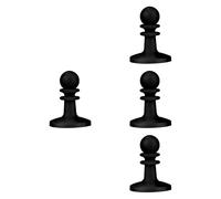Perfeclan 4 Protectores contra Rayos para Postes de Tienda de campaña con Orificio de 6 mm, Material Aislante y Tapa para Punta del Poste, Negro