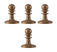 Perfeclan 4 Protectores contra Rayos para Postes de Tienda de campaña con Orificio de 6 mm, Material Aislante y Tapa para Punta del Poste, Caqui
