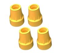 perfeclan 4 Uds. Puntas de muleta de 22mm puntas de bastón de goma reemplazo resistente al desgaste buen rendimiento para muletas de aluminio y madera gruesas, AMARILLO