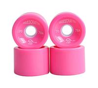 Perfeclan 4 unids/Pack 70mm Longboard PU Rueda de Skateboard 78A dureza Ruedas Crucero de ABEC-9 rodamientos Cubierta Exterior - Rosa