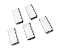perfeclan 5 Piezas Cierres Magnéticos para Pulseras y Collares Broches Rectangulares Curvos de Aleación con Conectores Ideales para Crear Manualidades, Plata