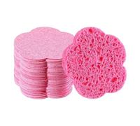 perfeclan 50 Esponjas Faciales Comprimidas. Esponja Limpiadora Facial. Práctico Artículo de Viaje para El Cuidado de La Piel de Mujeres Y Niñas. Elimina Suaveme, Forma de flor de ciruelo