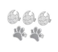 perfeclan 5pcs Paleta de pintura de anillo de Bandeja de pintura Anillo de pintura Paleta de metal Paleta de metal soporte para uñas para de uñas