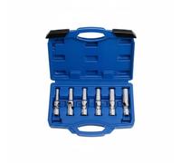 perfeclan 6 Piezas Llave para Bujía Set de Dados Cuadro 3/8 Pulgadas Cabezal Giratorio Universal Acero Cromo Vanadio con Maleta con Cierre Adecuado para Ajustes en Motor Mantenimiento Automotriz