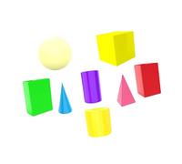 Perfeclan 8 Piezas Bloques Geométricos Sólidos Figuras 3D Juguete Educativo Infantil Material PP Estructura Hueca Fácil Manipulación Adecuado para Aula