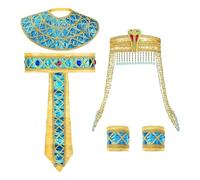 Perfeclan Accesorios de Disfraz Egipcio para Mujer, Pulsera, Vestido Elegante, cinturón a la Moda, Cuello, Disfraz Egipcio para Disfraz de Hadas de Halloween