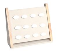 perfeclan Almohadilla de extensión de pestañas, organizador de pestañas postizas de injerto, herramienta de paleta de pestañas de madera profesional, fácil de