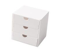 Perfeclan Armario para Casa de Muñecas a Escala 1/12 con 3 Cajones, Ideal para Decoración de Sala de Estar Y Proyectos de Bricolaje. Miniatura de Mueble para Es, Blanco